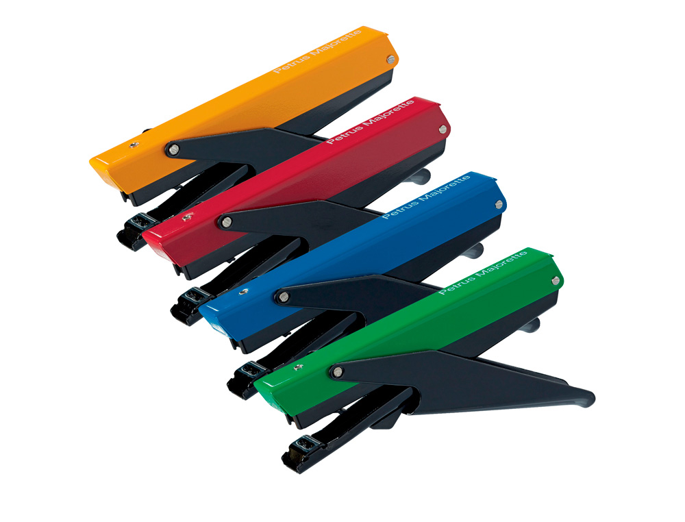 GRAPADORA MAJORETTE DE TENAZA 205-F CAPACIDAD 10 HOJAS SURTIDO 4 COLORES