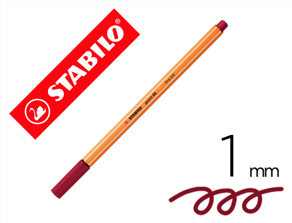 ROTULADOR STABILO PUNTA DE FIB RA POINT 88 PURPURA PUNTA FINA 0,4MM