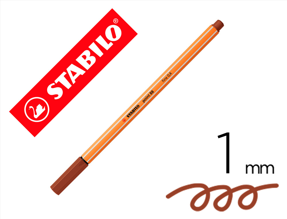 ROTULADOR STABILO PUNTA DE FIB RA POINT 88 SANGUINA PUNTA FINA 0,4MM