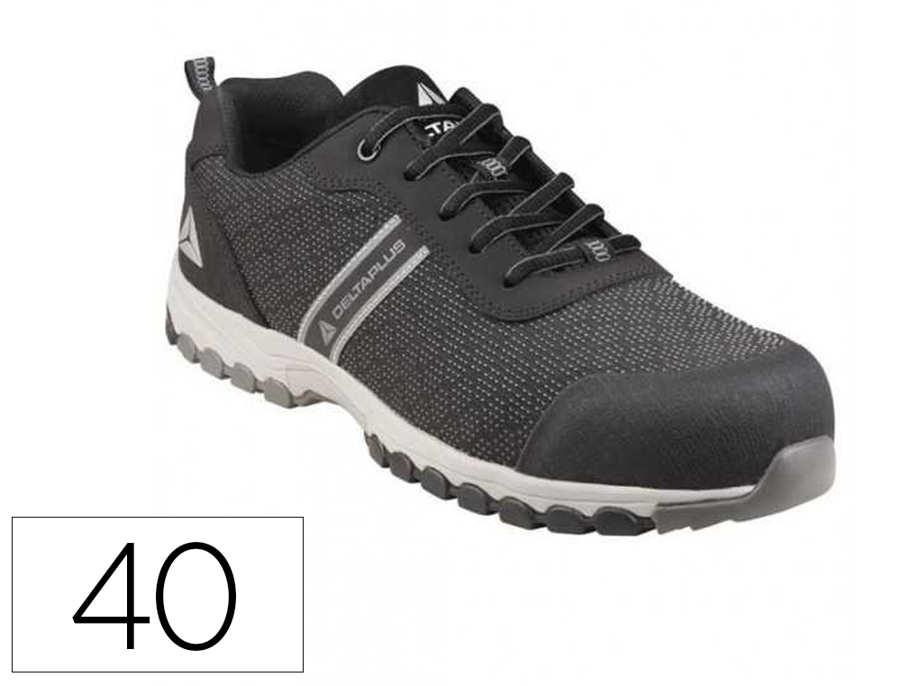 ZAPATO DE SEGURIDAD DELTAPLUS BOSTON DEPORTIVO POLIESTER CON REFUERZO TPU SUELA SELLADA NEGRO TALLA 40