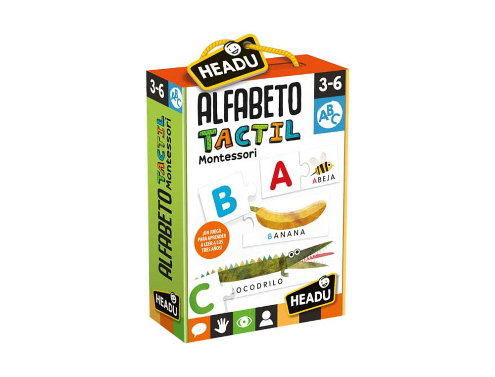 JUEGO DIDACTICO HEADU ALFABETO TACTIL MONTESSORI