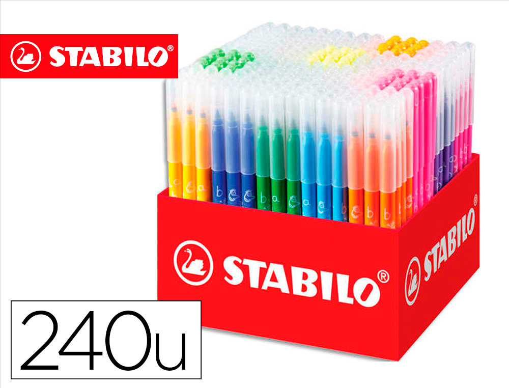 LAPICES DE COLORES STABILO TRIO AZ SCHOOL PACK DE 240 UNIDADES SURTIDAS 20 COLORES