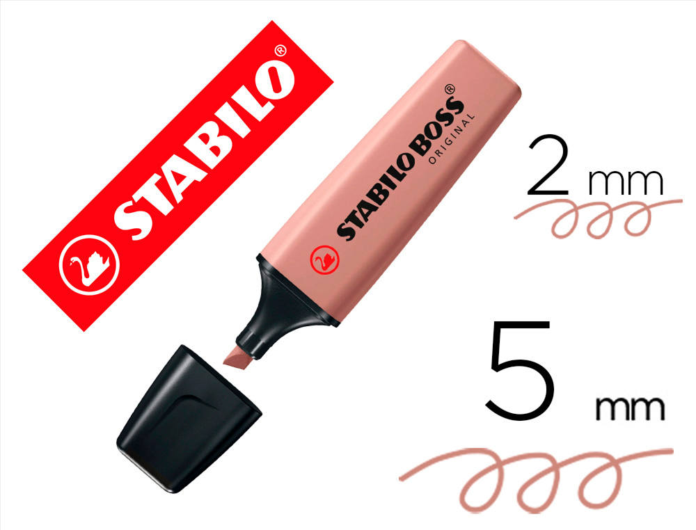ROTULADOR STABILO BOSS PASTEL FLUORESCENTE 70 NATURE COLORS OCRE OSCURO