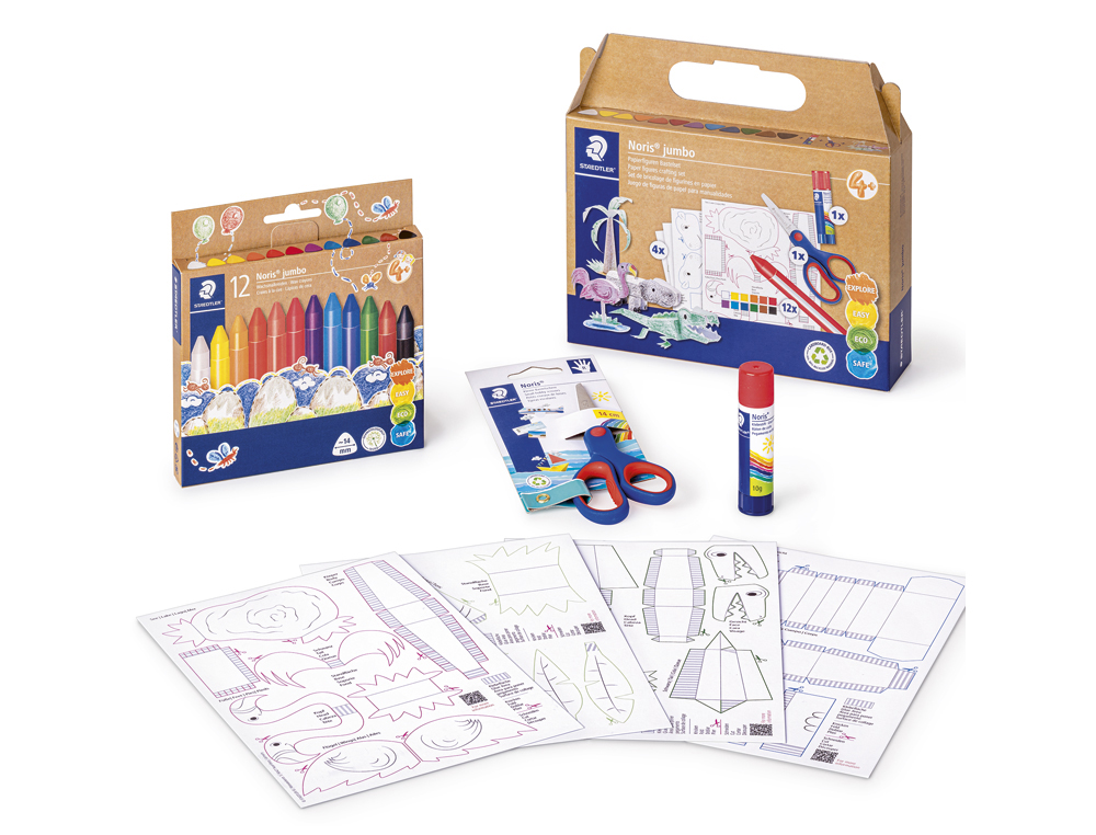 SET DE DIBUJO STAEDTLER NORIS JUMBO MIXTO FIGURAS DE PAPEL 18 PIEZAS