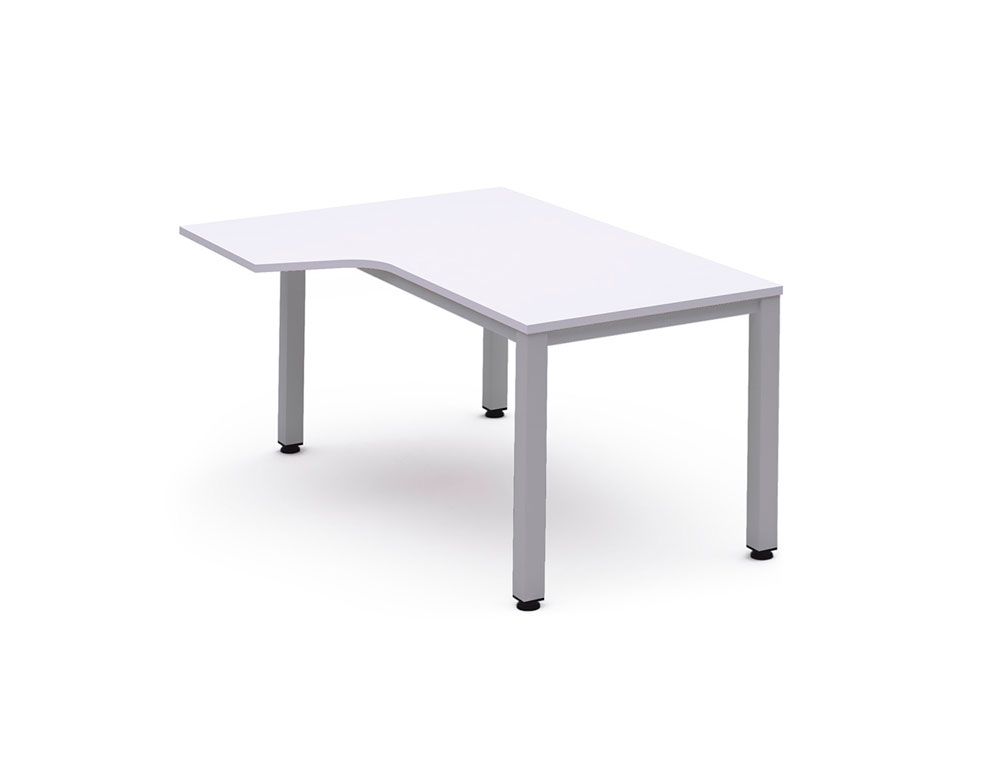 MESA ROCADA SERIE EXECUTIVE 160X110 CM IZQUIERDA ACABADO GRIS/BLANCO