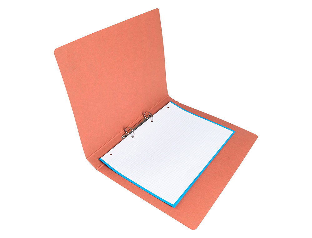 CARPETA DE 2 ANILLAS 25MM REDONDAS LIDERPAPEL FOLIO CARTON CUERO