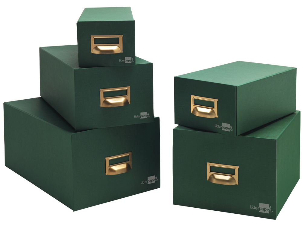FICHERO FICHAS TELA VERDE 1000 FICHAS N.4 TAMAO 125X200 MM