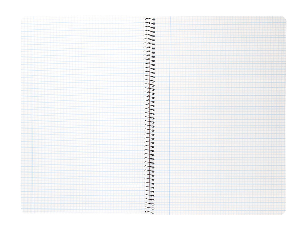 CUADERNO ESPIRAL LIDERPAPEL FOLIO PAUTAGUIA TAPA PLASTICO 80H 75GR CUADRO PAUTADO 3MM CON MARGEN COLOR VIOLETA