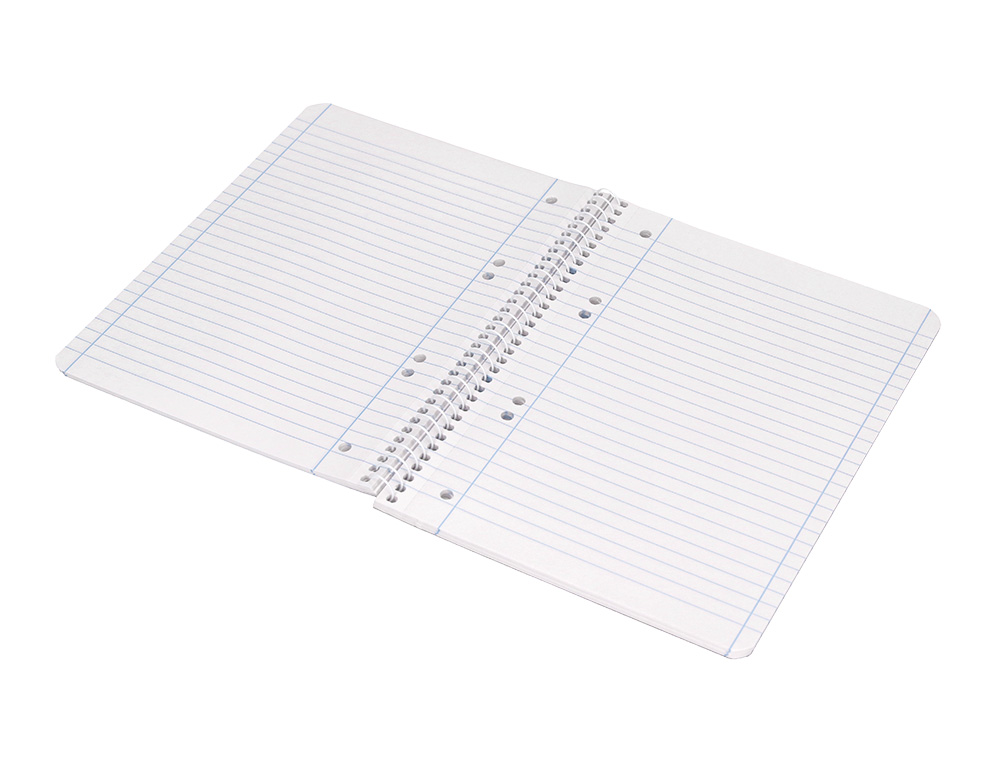 CUADERNO ESPIRAL LIDERPAPEL A5 MICRO SMART TAPA BLANDA 80H60GR HORIZONTAL 7MM DOBLE MARGEN 6 TALADROS COLORES