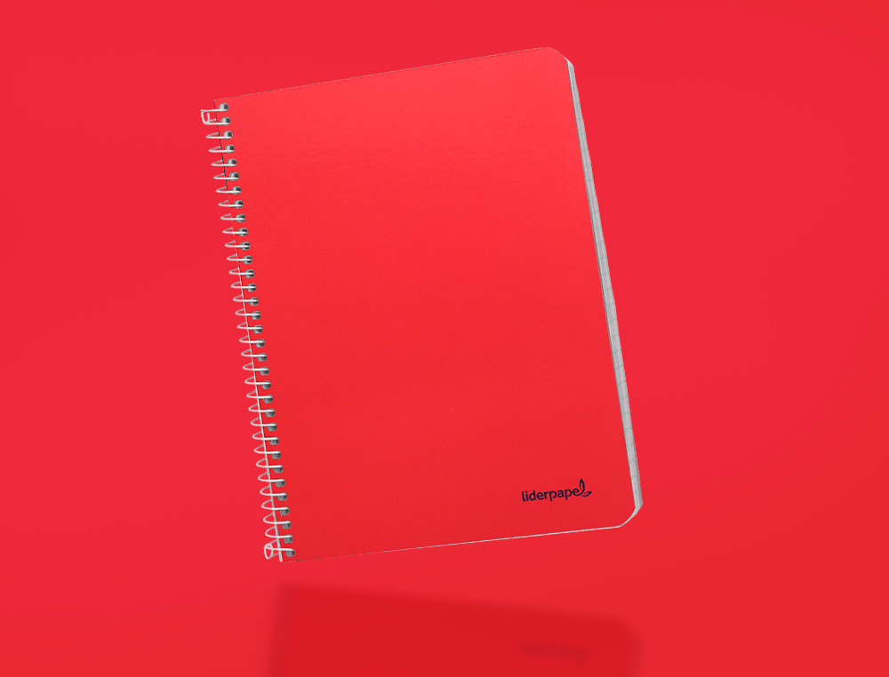 CUADERNO ESPIRAL LIDERPAPEL A5 MICRO SMART TAPA BLANDA 80H60GR HORIZONTAL 7MM DOBLE MARGEN 6 TALADROS COLORES