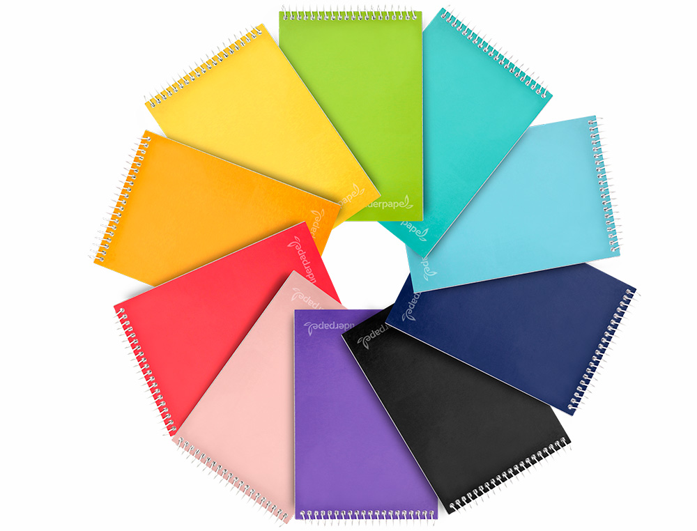 CUADERNO ESPIRAL LIDERPAPEL BOLSILLO DIECISEIAVO APAISADO WITTY TAPA DURA DURA 80H 60GR CUADRO 4 MM COLORES SURTIDOS