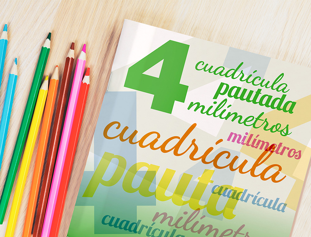LIBRETA LIDERPAPEL PAUTAGUIA TAPA CARTONCILLO 32 HOJAS DIN A4 70 GR CUADRICULADO PAUTADO 4 MM