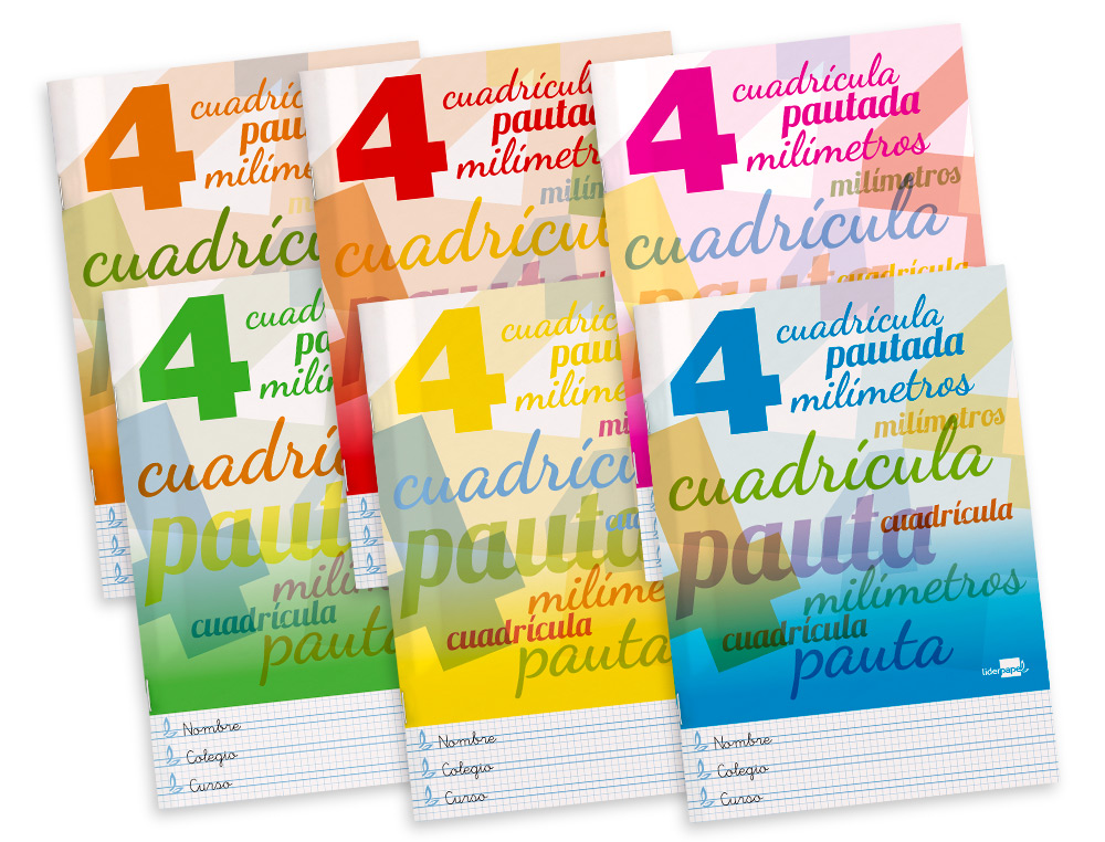 LIBRETA LIDERPAPEL PAUTAGUIA TAPA CARTONCILLO 32 HOJAS DIN A4 70 GR CUADRICULADO PAUTADO 4 MM