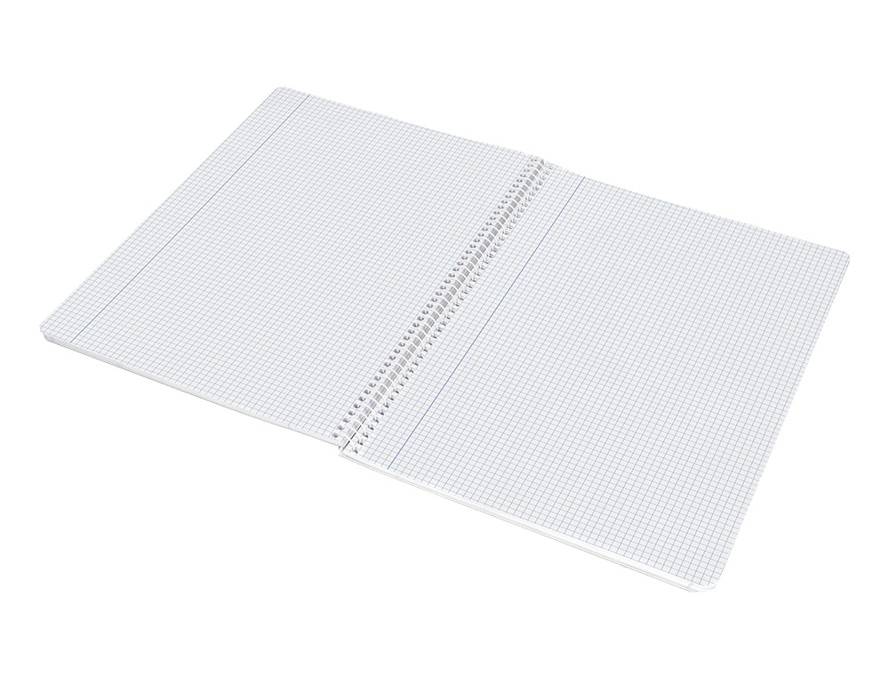 CUADERNO ESPIRAL LIDERPAPEL A4 WONDER TAPA PLASTICO 80H 90GR CUADRO 4MM CON MARGEN COLORES SURTIDOS