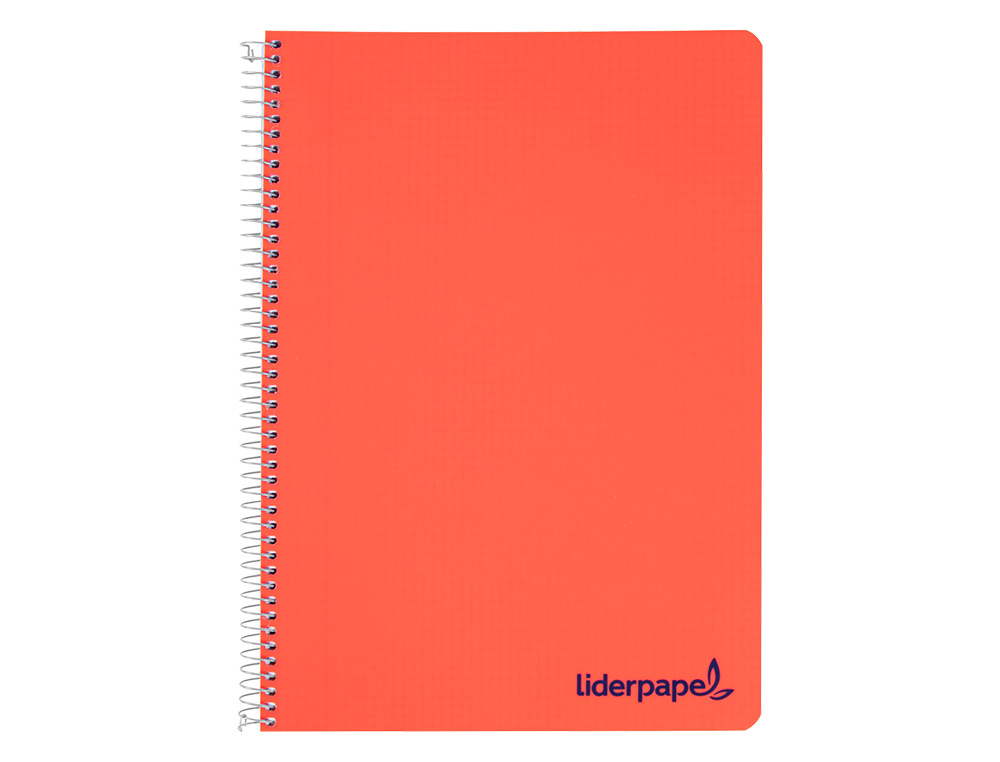CUADERNO ESPIRAL LIDERPAPEL A4 WONDER TAPA PLASTICO 80H 90GR CUADRO 4MM CON MARGEN COLORES SURTIDOS