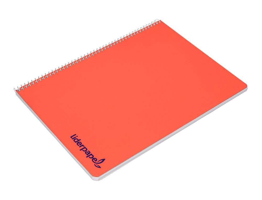 CUADERNO ESPIRAL LIDERPAPEL A4 WONDER TAPA PLASTICO 80H 90GR CUADRO 4MM CON MARGEN COLORES SURTIDOS