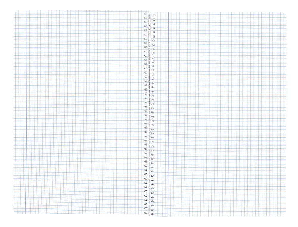CUADERNO ESPIRAL LIDERPAPEL A4 WONDER TAPA PLASTICO 80H 90GR CUADRO 4MM CON MARGEN COLORES SURTIDOS
