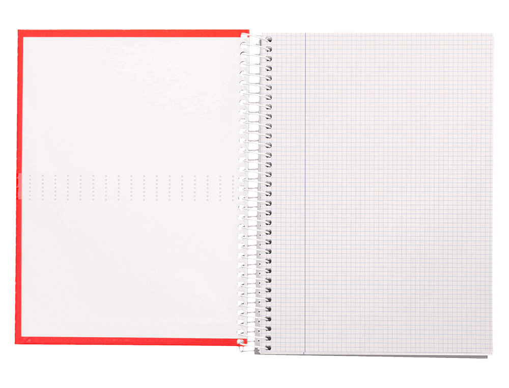 CUADERNO ESPIRAL LIDERPAPEL A5 CRAFTY TAPA FORRADA 80H 90 GR CUADRO 5MM CON MARGEN COLORES SURTIDOS