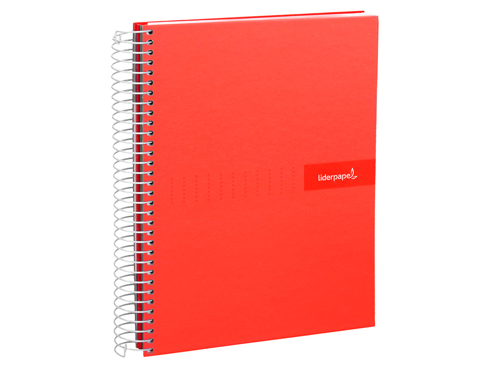 CUADERNO ESPIRAL LIDERPAPEL A5 CRAFTY TAPA FORRADA 80H 90 GR CUADRO 5MM CON MARGEN COLORES SURTIDOS