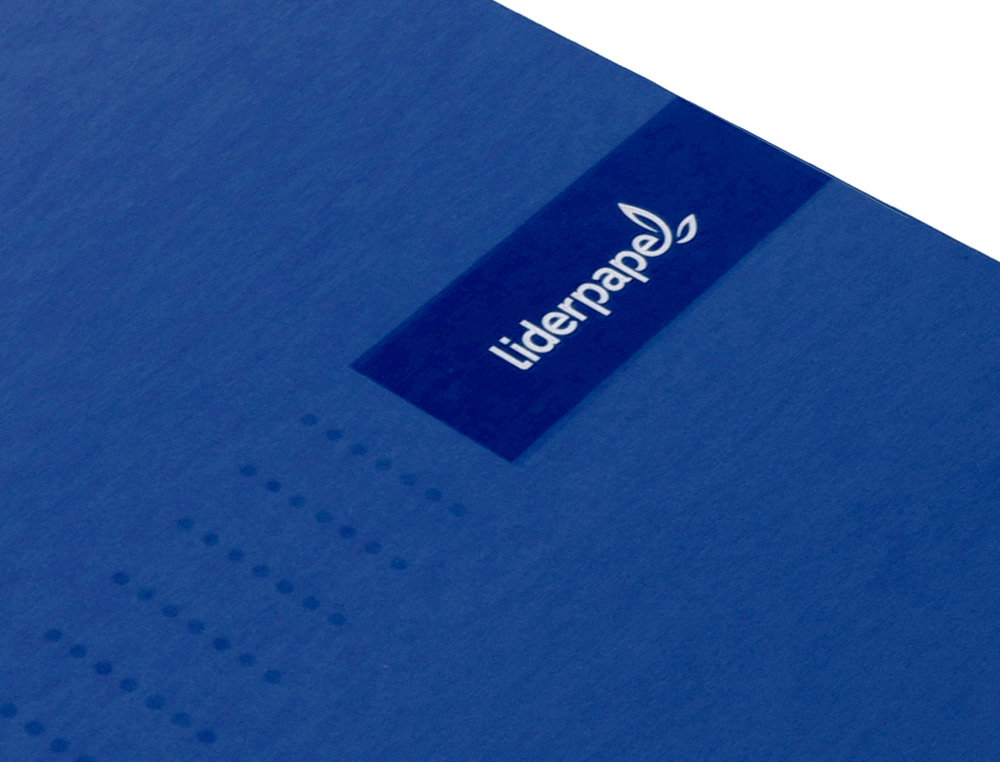 CUADERNO ESPIRAL LIDERPAPEL A5 MICRO CRAFTY TAPA FORRADA 120H 90 GR CUADRO 5MM 5 BANDAS6 TALADROS COLOR AZUL