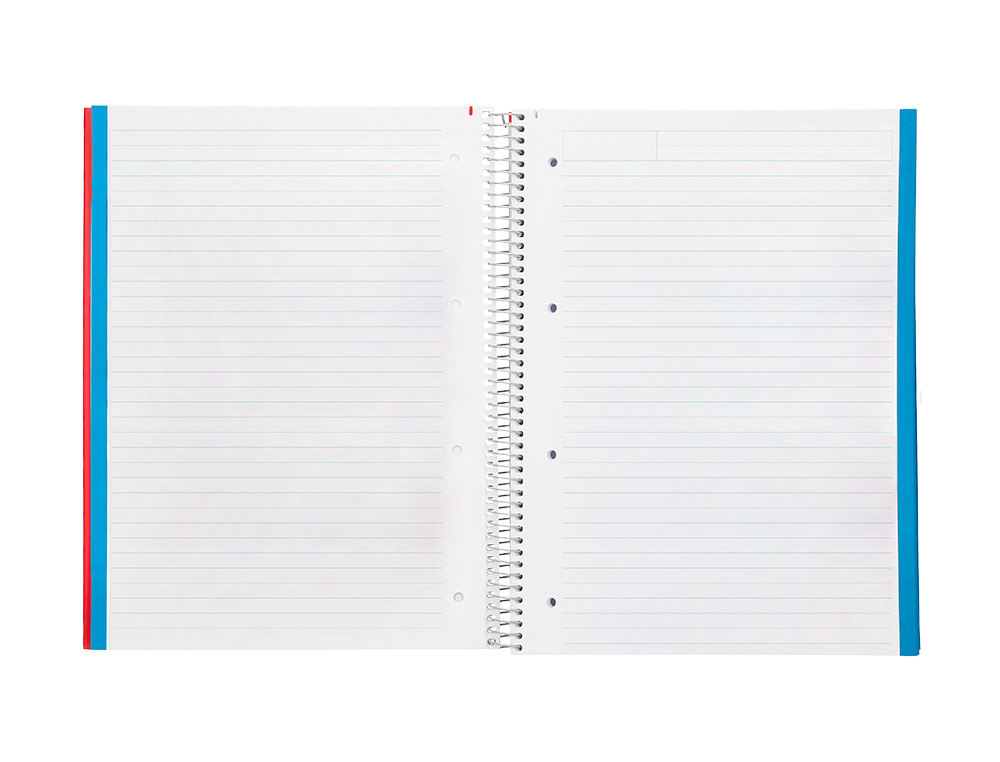 CUADERNO ESPIRAL LIDERPAPEL A4 MICRO JOLLY MULTIDISCIPLINA TAPA FORRADA 140H 75GR 28H 5MM 112H HRTAL.