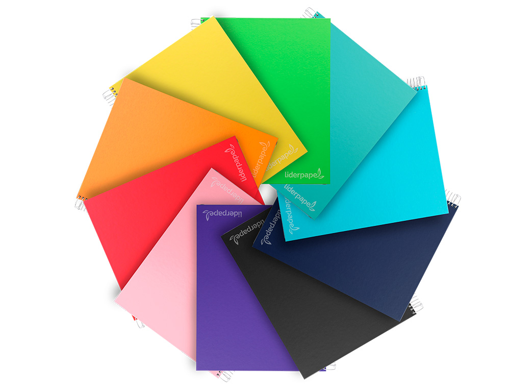 CUADERNO ESPIRAL LIDERPAPEL A4 MICRO JOLLY MULTIDISCIPLINA TAPA FORRADA 140H 75GR 28H 5MM 112H HRTAL.