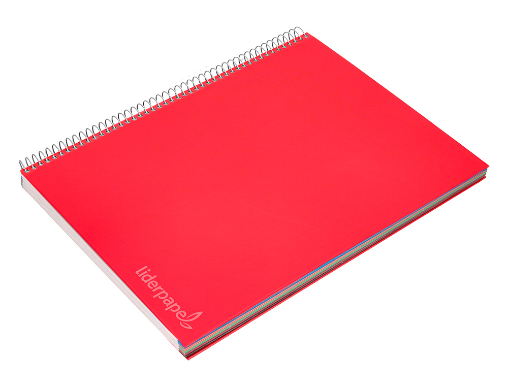 CUADERNO ESPIRAL LIDERPAPEL A4 MICRO JOLLY MULTIDISCIPLINA TAPA FORRADA 140H 75GR 28H 5MM 112H HRTAL.