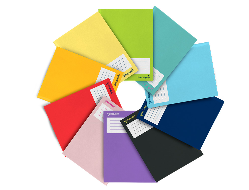 LIBRETA LIDERPAPEL SMART A5 80 HOJAS 60 G/M2 CUADRO 5MM CON MARGEN COLORES SURTIDOS TAPA BLANDA