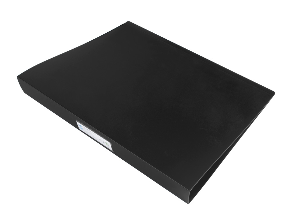 CARPETA LIDERPAPEL 4 ANILLAS 25 MM MIXTAS POLIPROPILENO DIN A4 NEGRO OPACO