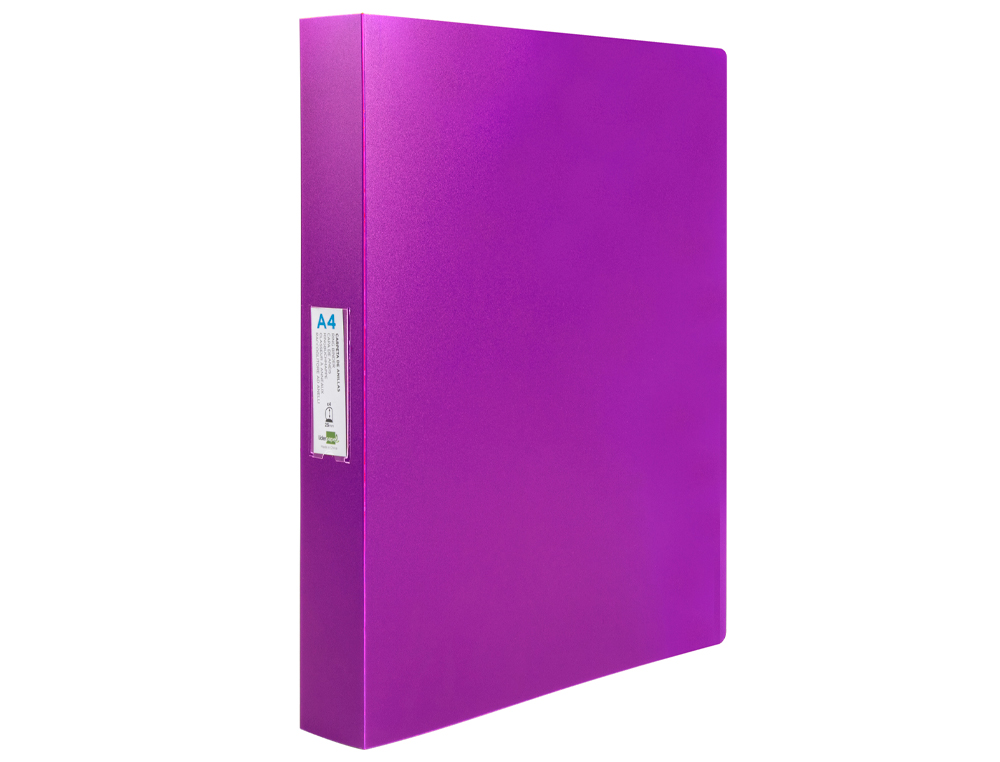 CARPETA LIDERPAPEL 4 ANILLAS 25 MM MIXTAS POLIPROPILENO DIN A4 LAVANDA OPACO