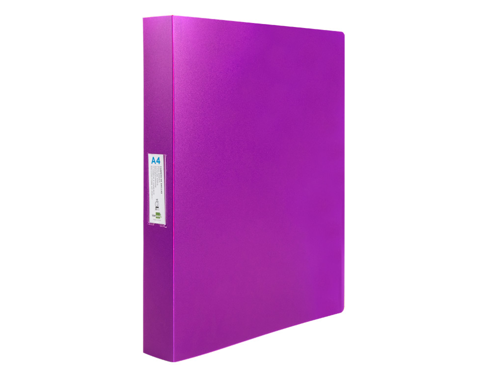 CARPETA LIDERPAPEL 4 ANILLAS 25 MM MIXTAS POLIPROPILENO DIN A4 LAVANDA OPACO
