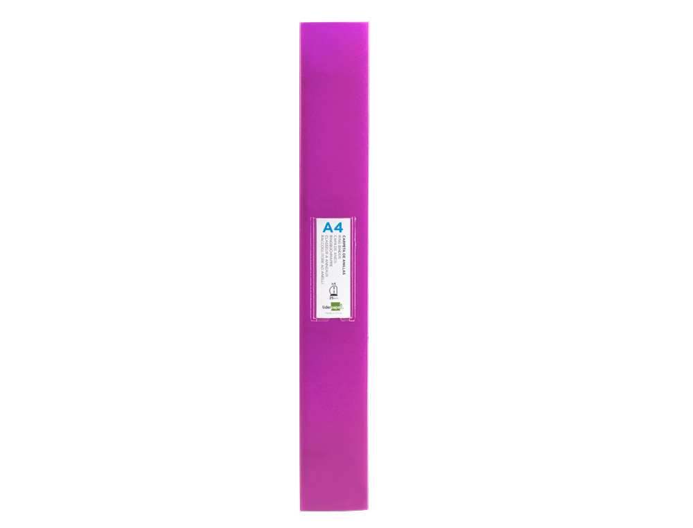 CARPETA LIDERPAPEL 4 ANILLAS 25 MM MIXTAS POLIPROPILENO DIN A4 LAVANDA OPACO