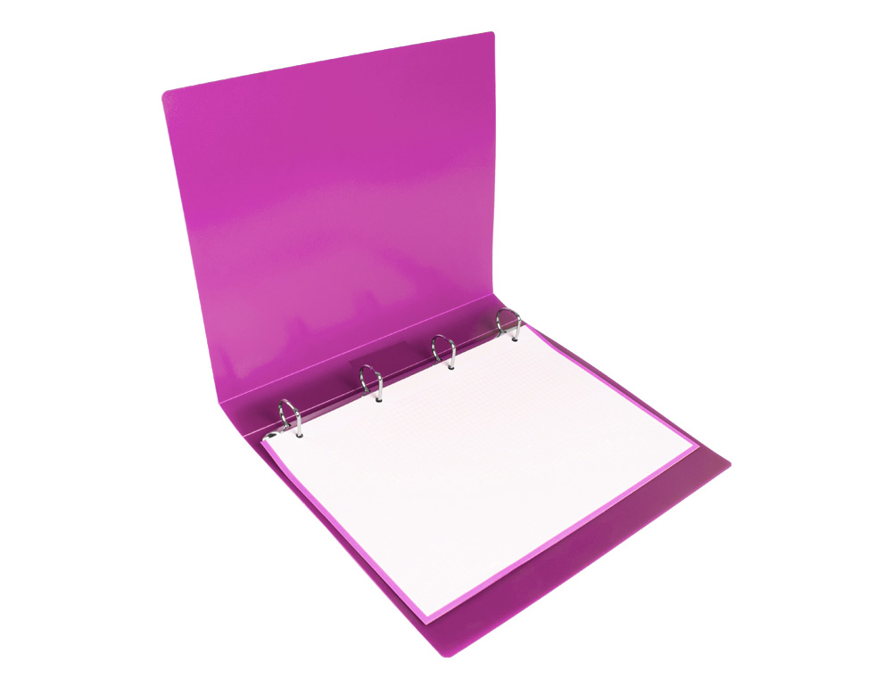 CARPETA LIDERPAPEL 4 ANILLAS 25 MM MIXTAS POLIPROPILENO DIN A4 LAVANDA OPACO
