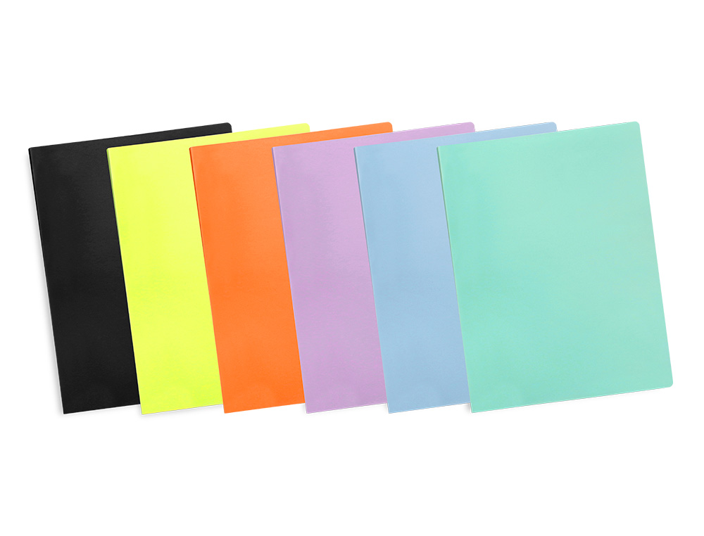 CARPETA LIDERPAPEL ESCAPARATE 10 FUNDAS POLIPROPILENO DIN A4 VERDE MANZANA OPACO