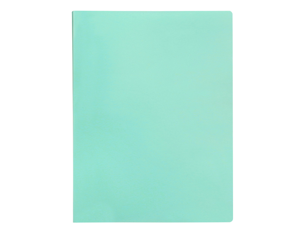 CARPETA LIDERPAPEL ESCAPARATE 10 FUNDAS POLIPROPILENO DIN A4 VERDE MANZANA OPACO