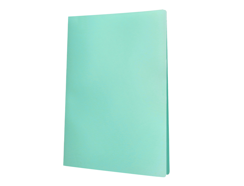 CARPETA LIDERPAPEL ESCAPARATE 10 FUNDAS POLIPROPILENO DIN A4 VERDE MANZANA OPACO