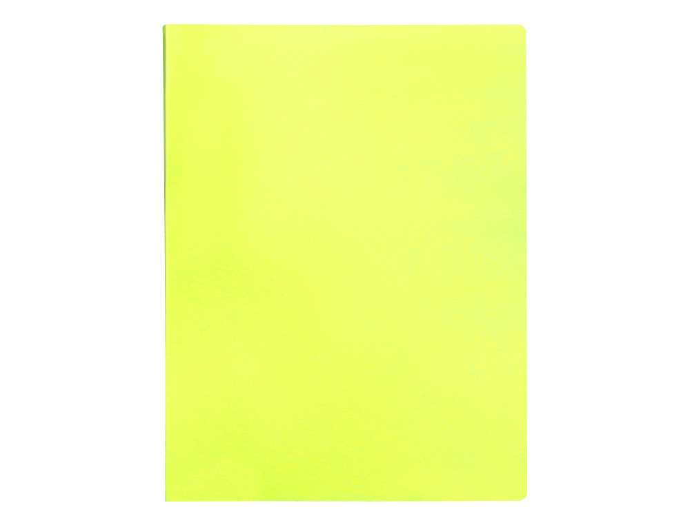 CARPETA LIDERPAPEL ESCAPARATE 20 FUNDAS POLIPROPILENO DIN A4 AMARILLO FLUOR OPACO