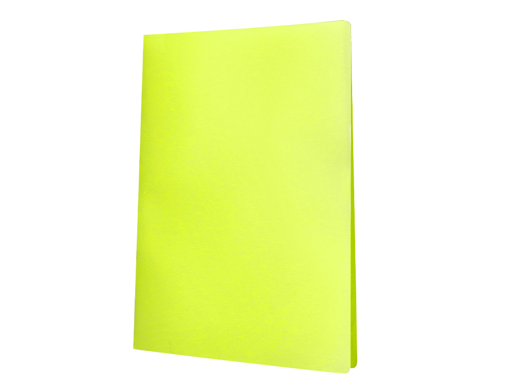 CARPETA LIDERPAPEL ESCAPARATE 20 FUNDAS POLIPROPILENO DIN A4 AMARILLO FLUOR OPACO