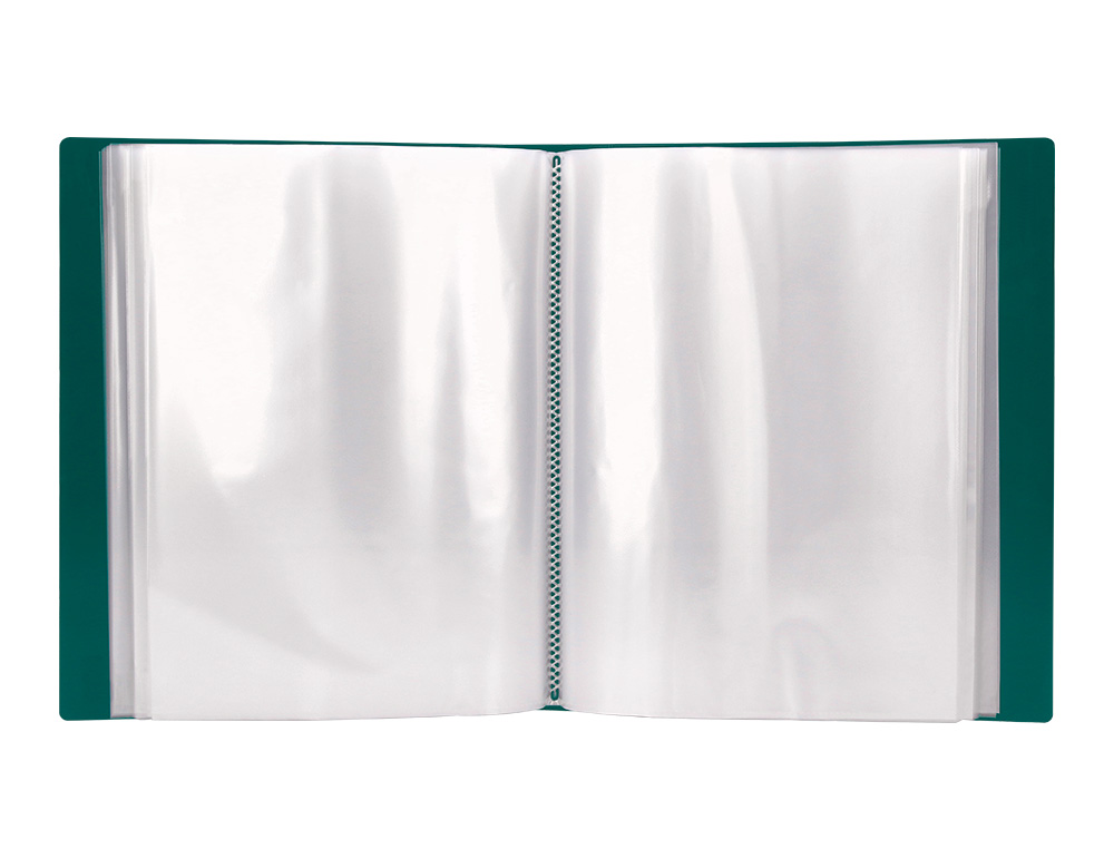 CARPETA LIDERPAPEL PERSONALIZA 20 FUNDAS CANGURO POLIPROPILENO DIN A4 VERDE TRANSLUCIDO PORTADA Y LOMO