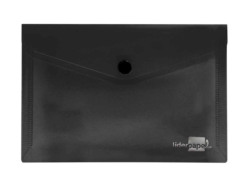 CARPETA LIDERPAPEL DOSSIER BROCHE POLIPROPILENO DIN A6 NEGRO OPACO