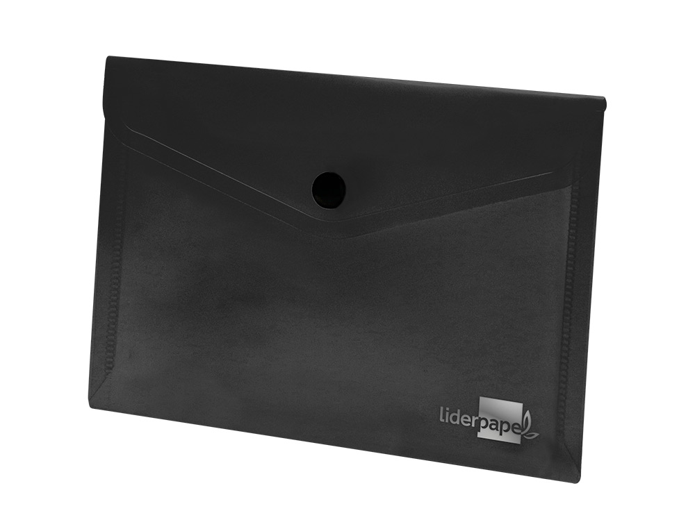 CARPETA LIDERPAPEL DOSSIER BROCHE POLIPROPILENO DIN A6 NEGRO OPACO