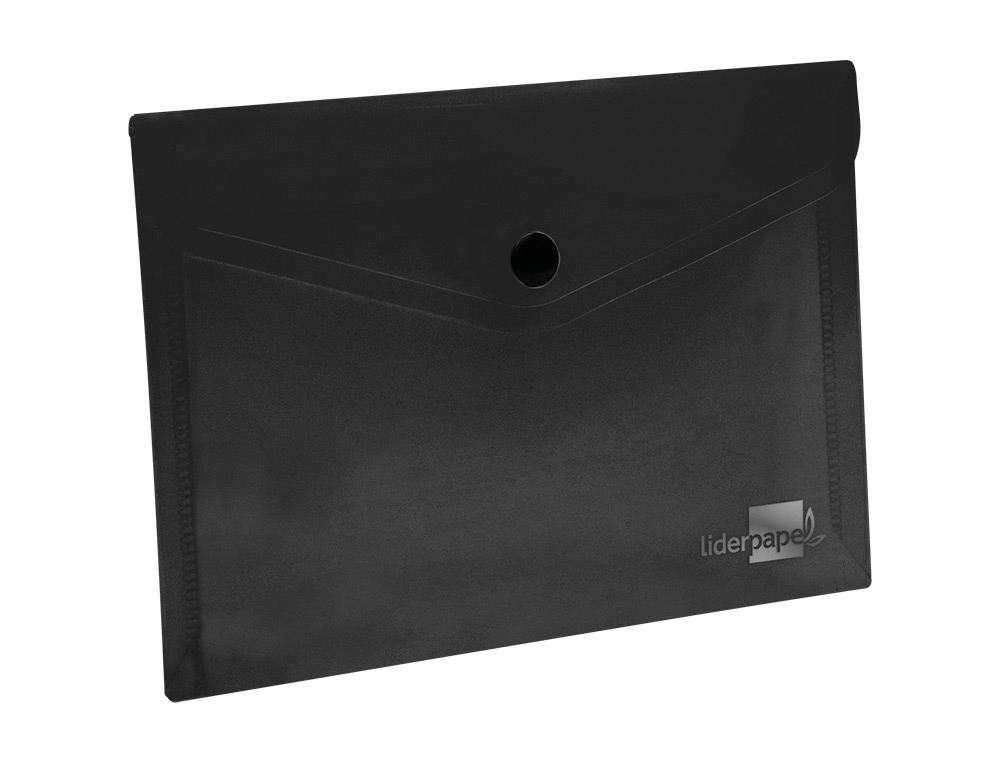 CARPETA LIDERPAPEL DOSSIER BROCHE POLIPROPILENO DIN A6 NEGRO OPACO