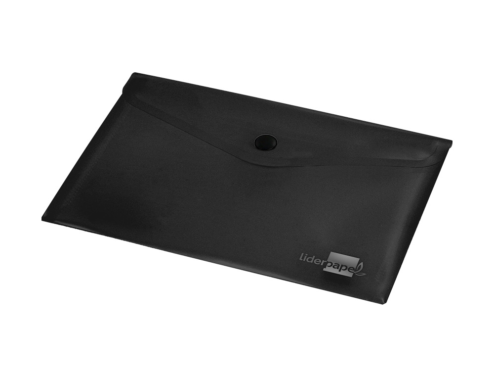CARPETA LIDERPAPEL DOSSIER BROCHE POLIPROPILENO DIN A6 NEGRO OPACO