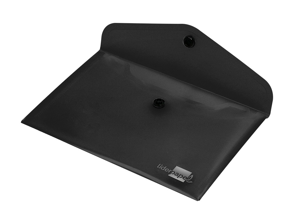 CARPETA LIDERPAPEL DOSSIER BROCHE POLIPROPILENO DIN A6 NEGRO OPACO