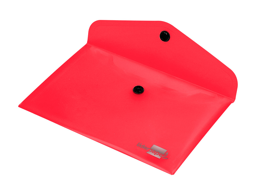 CARPETA LIDERPAPEL DOSSIER BROCHE POLIPROPILENO DIN A7 ROJO TRANSLUCIDO