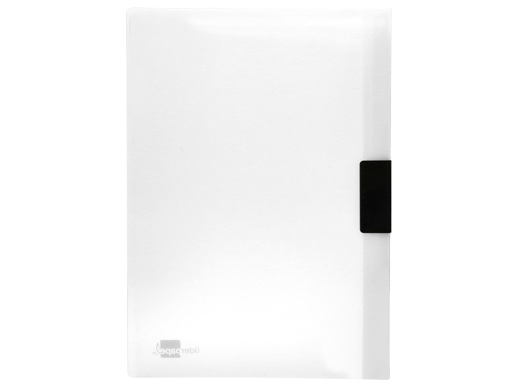 CARPETA LIDERPAPEL DOSSIER PINZA LATERAL POLIPROPILENO DIN A4 TRANSPARENTE 30 HOJAS PINZA DESLIZANTE