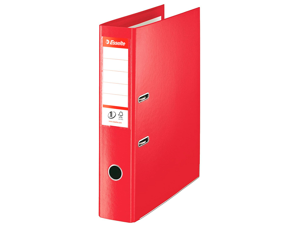 ARCHIVADOR DE PALANCA ESSELTE N.1 POLIPROPILENO FOLIO LOMO 75 MM ROJO
