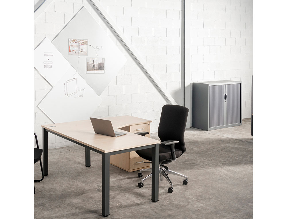 CAJONERA ROCADA CON CUATRO CAJONES SERIE STORE 60X47X74 CM ACABADO BLANCO/BLANCO