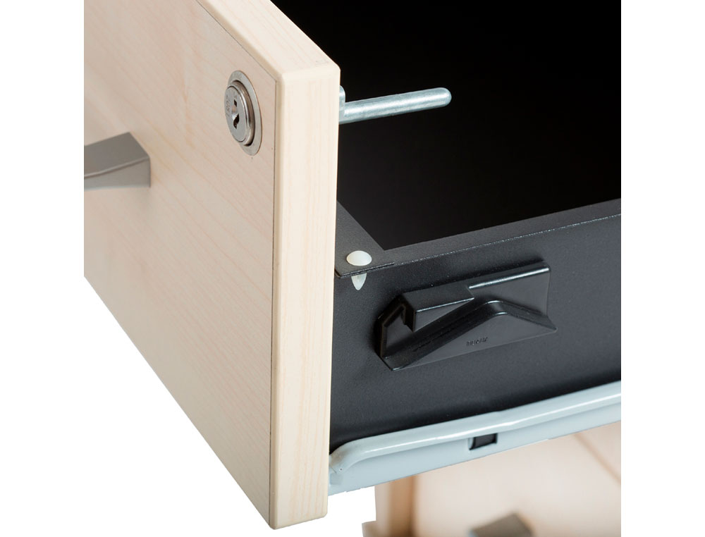 CAJONERA ROCADA CON CUATRO CAJONES SERIE STORE 60X47X74 CM ACABADO BLANCO/BLANCO