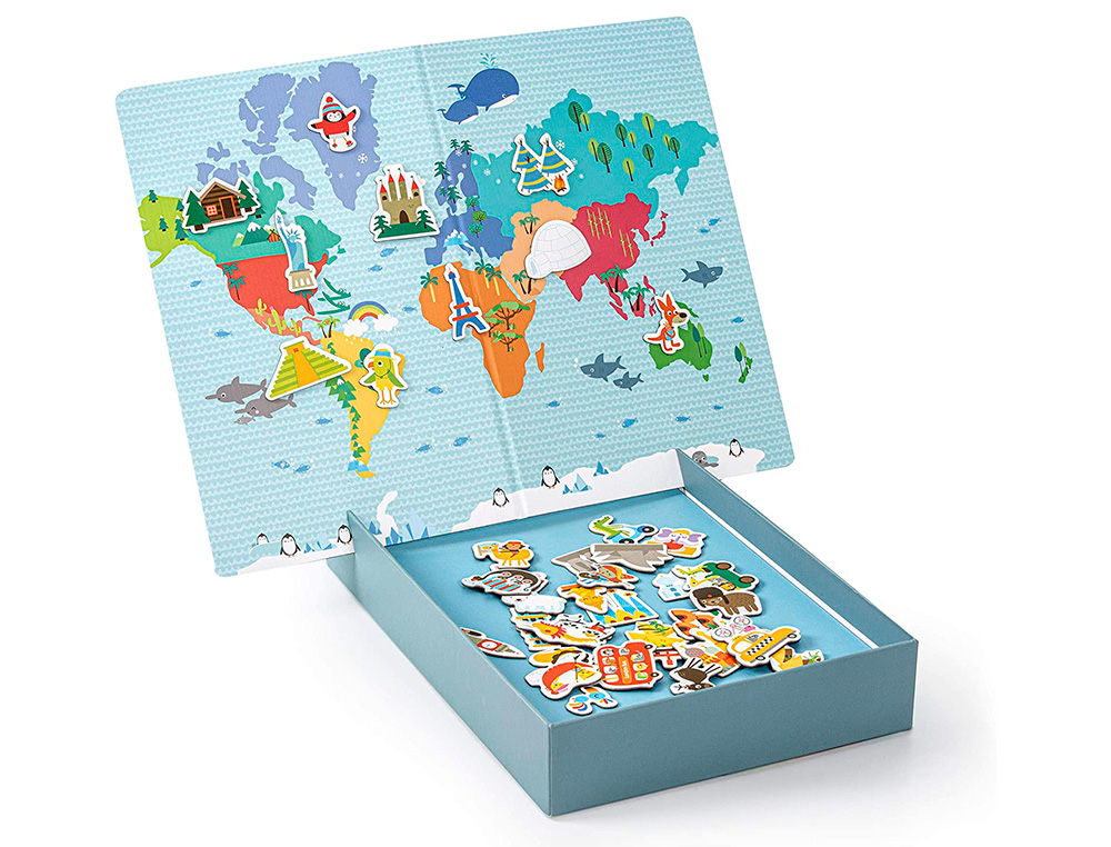 JUEGO APLI DIDACTICO MAGNETICO MAPA MUNDI 40 PIEZAS